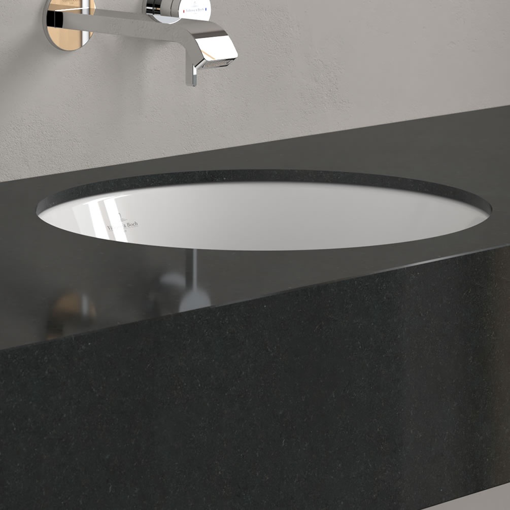 Lifestyle image of Villeroy & Boch Loop & Friends 380mm White Alpin CeramicPlus Inset Basin